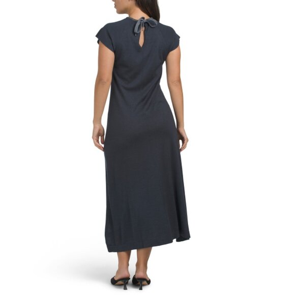 BRUNELLO CUCINELLI night Made In Italy Cashmere Silk Blend Dress - Picture 2 of 2